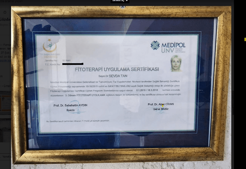 Fitoterapi Uygulama Sertifikası