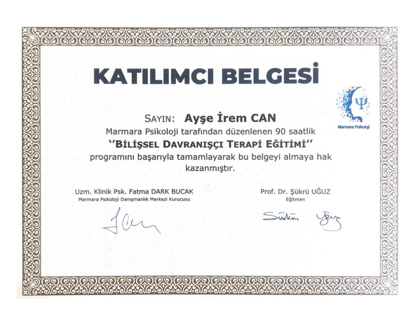 BİLİŞSEL DAVRANIŞÇI TERAPİ