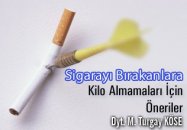 Sigarayı bırakanlara kilo almamaları için öneriler