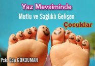 Yaz mevsiminde mutlu ve sağlıklı gelişen çocuklar