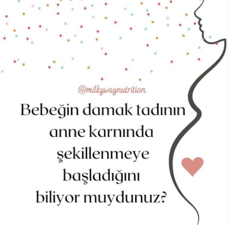 Bebeğin damak tadının anne karnında şekillenmeye başladığını biliyor muydunuz?