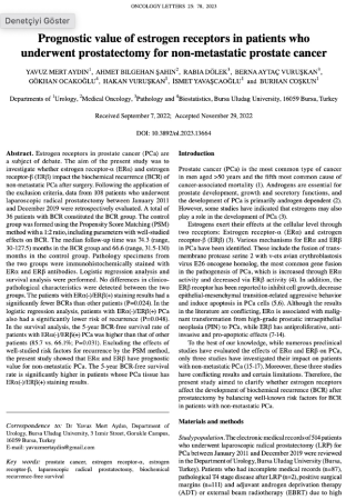 Prognostic value of estrogen receptors in patients who underwent prostatectomy for non‐metastatic prostate cancer