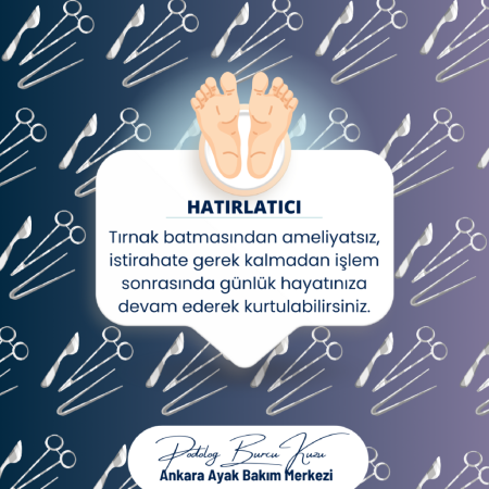 Tırnak batmasına ameliyatsız çözüm