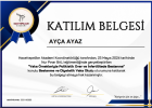 Dyt. Ayça Ayaz Diyetisyen sertifikası