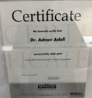 Dt. Adnan Adalı Diş Hekimi sertifikası
