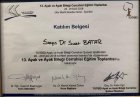 Doç. Dr. Suat Batar Ortopedi ve Travmatoloji sertifikası