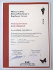Uzm. Dr. Burcu Kaner Soylu Fiziksel Tıp ve Rehabilitasyon sertifikası