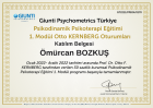 Uzm. Psk. Ömürcan Bozkuş Psikoloji sertifikası