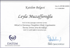 Uzm. Kl. Psk. Leyla Muzafferoğlu Psikoloji sertifikası