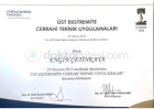Prof. Dr. Engin Çetinkaya Ortopedi ve Travmatoloji sertifikası