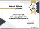 Psk. Gülderen Talay Psikoloji sertifikası