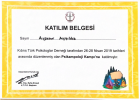 Uzm. Psk. Ayşenur Ayyıldız Psikoloji sertifikası