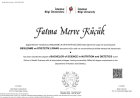 Fzt. Fatma Merve Küçük Diyetisyen sertifikası