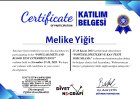 Dyt. Melike Yiğit Diyetisyen sertifikası