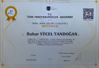 Psk. Bahar Yücel Tandoğan Psikoloji sertifikası