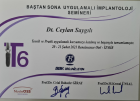 Dt. Ceylan Saygılı Diş Hekimi sertifikası