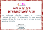 Fzt. Tuğçe Yıldırır Fışkın Fizyoterapi sertifikası