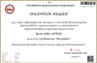 Doç. Dr. Yasin Şakir Göker Göz Hastalıkları sertifikası