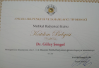 Uzm. Dr. Gülay Şengel Geleneksel ve Tamamlayıcı Tıp sertifikası
