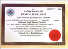 Uzm. Dr. Seçil Boriçi Fiziksel Tıp ve Rehabilitasyon sertifikası