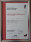 Uzm. Dr. Mutlu Ece İşgüzar Akupunktur sertifikası