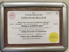 Uzm. Dr. Bahtiyar Bahtiyarov Fiziksel Tıp ve Rehabilitasyon sertifikası