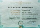 Op. Dr. Metin Temel Plastik Rekonstrüktif ve Estetik Cerrahi sertifikası