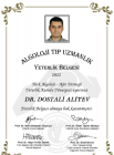 Dr. Dostali Aliyev Algoloji sertifikası