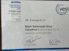 Dt. Tuncay Sezer Diş Hekimi sertifikası