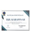 Dr. Dt. Işıl Karapınar Diş Hekimi sertifikası
