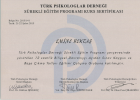 Uzm. Psk. Emine Bektaş Psikoloji sertifikası