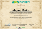 Psk. Aleyna Bakır Psikoloji sertifikası