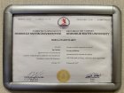 Uzm. Dr. Bahtiyar Bahtiyarov Fiziksel Tıp ve Rehabilitasyon sertifikası