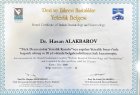 Uzm. Dr. Hasan Alakbarov Dermatoloji sertifikası