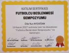 Dyt. Dila Nur Aydoğan Diyetisyen sertifikası