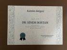 Op. Dr. Sinem Bostan Kadın Hastalıkları ve Doğum sertifikası