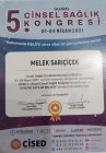 Uzm. Kl. Psk. Melek Sarıçiçek Psikoloji sertifikası