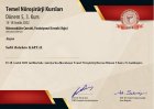 Op. Dr. Batuhan Kartal Beyin ve Sinir Cerrahisi sertifikası