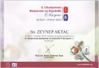 Dyt. Zeynep Aktaç Diyetisyen sertifikası