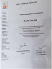 Op. Dr. Mert Atak Genel Cerrahi sertifikası