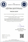 Psk. Dan. Melike Sezen Psikolojik Danışman sertifikası