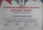 Uzm. Dr. Çağnur Özcanlı Dermatoloji sertifikası