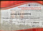 Dyt. Fatma Nur Demirtaş Diyetisyen sertifikası