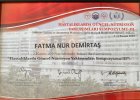 Dyt. Fatma Nur Demirtaş Diyetisyen sertifikası