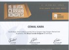 Doç. Dr. Cemal Kara Genel Cerrahi sertifikası
