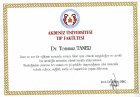 Op. Dr. Temmuz Taner Kalp Damar Cerrahisi sertifikası