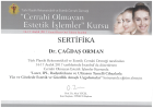 Op. Dr. Çağdaş Orman Plastik Rekonstrüktif ve Estetik Cerrahi sertifikası