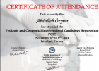 Prof. Dr. Abdullah Özyurt Çocuk Sağlığı ve Hastalıkları sertifikası