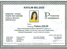 Uzm. Kl. Psk. Fatma Çelik Psikoloji sertifikası