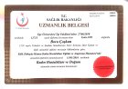 Doç. Dr. Bora Coskun Kadın Hastalıkları ve Doğum sertifikası